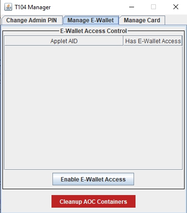 Change E-Wallet Accesing Applet Permission Tab