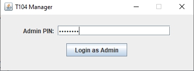 Login to T104 Manager GUI